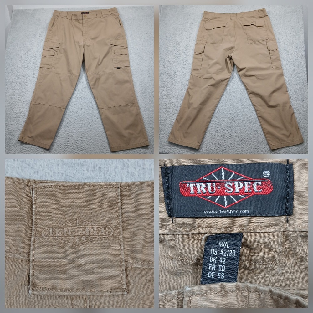 Tru-Spec Men's Cargo Pants Khaki Tactical Utility 42x30 Straight Leg